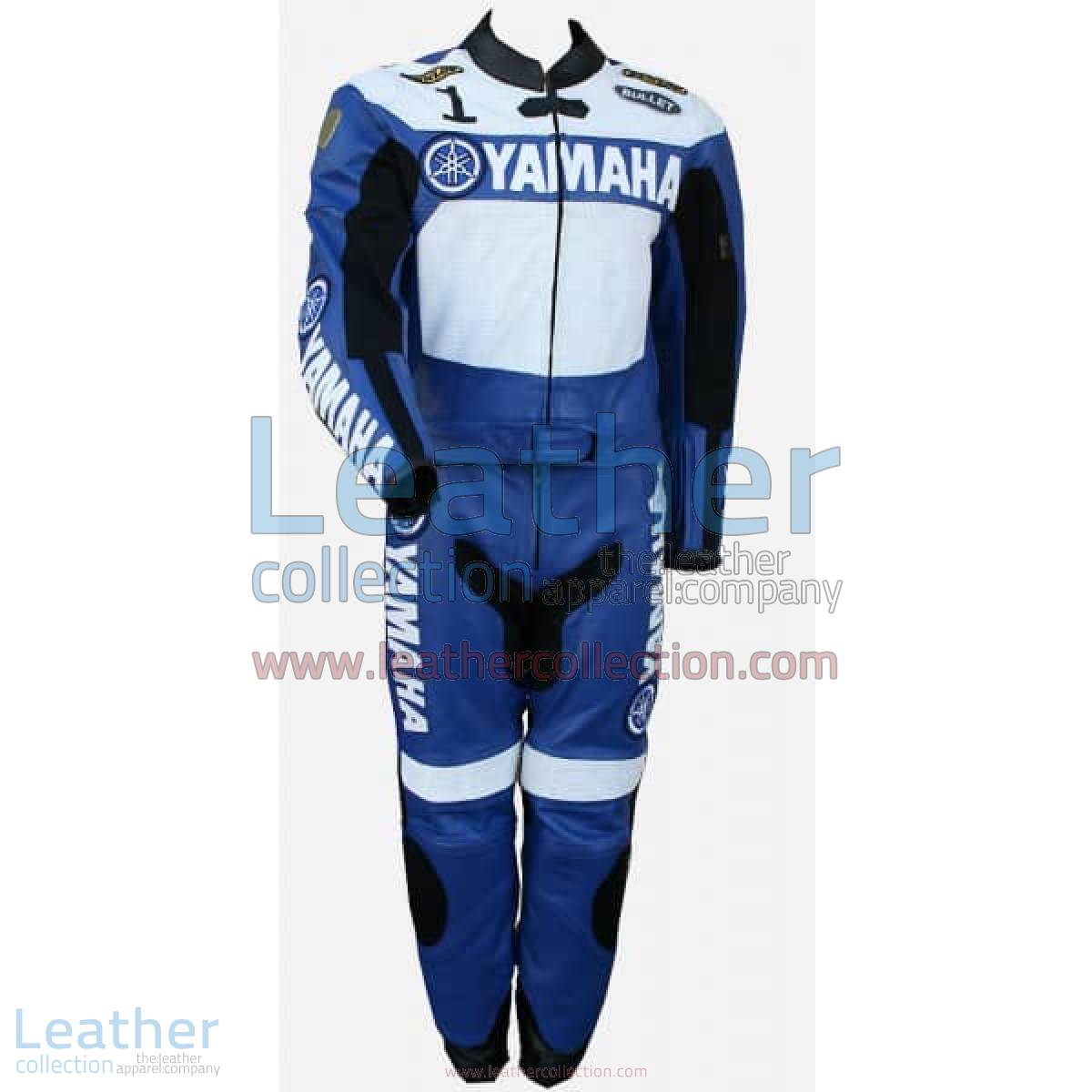 Yamaha Racing Leather Suit Blue / White