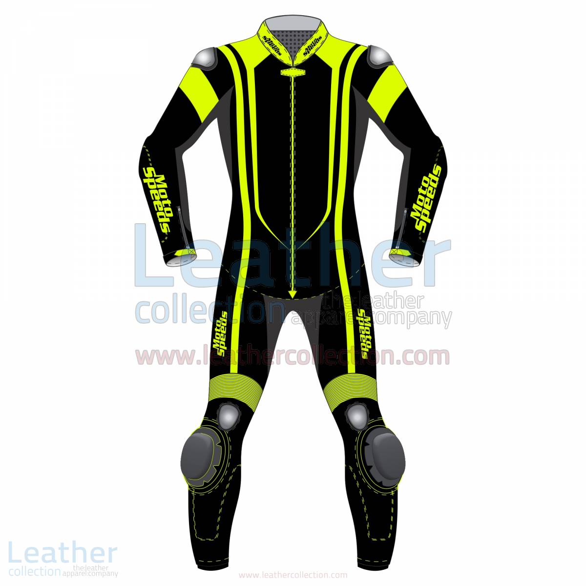 Alpha Neon Leather Motorbike Suit