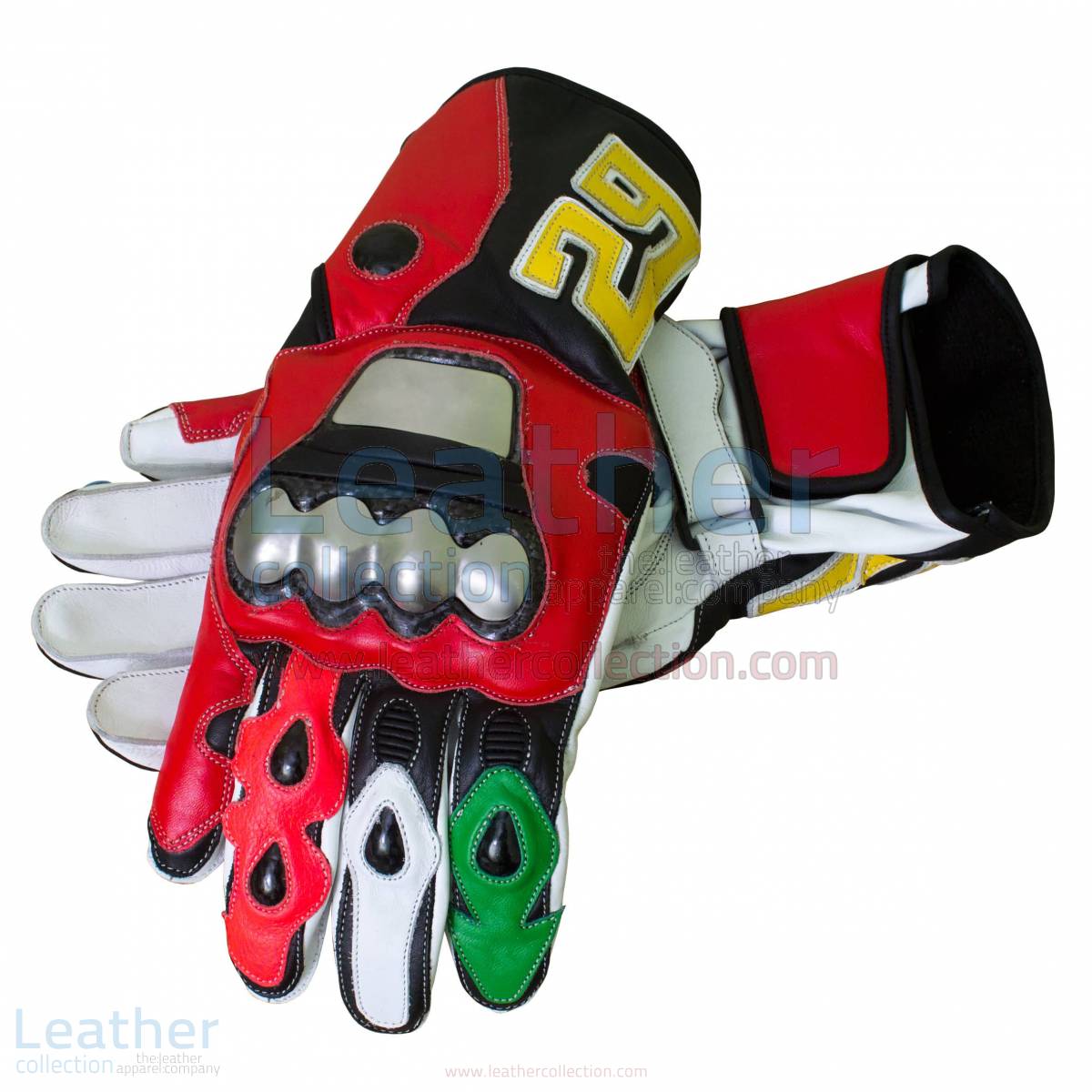 andrea iannone motorbike leather racing gloves