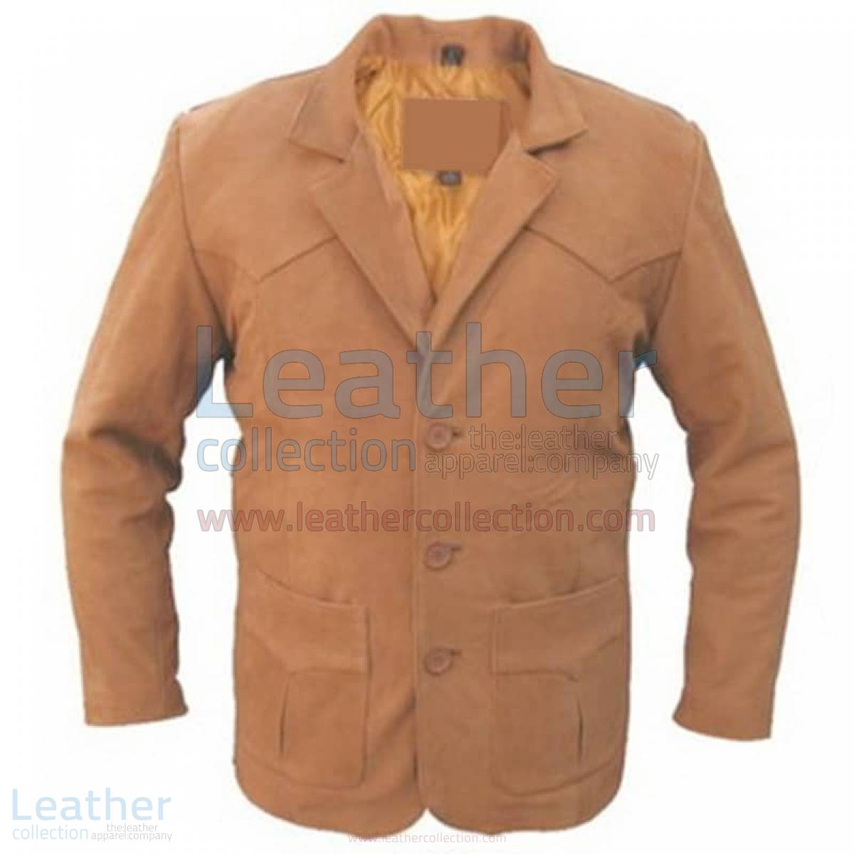 light brown leather jacket
