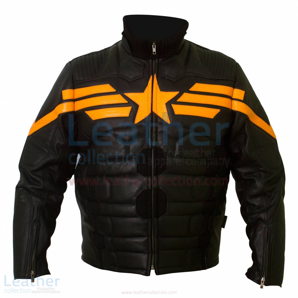 Captain America Black Biker Leather Jacket