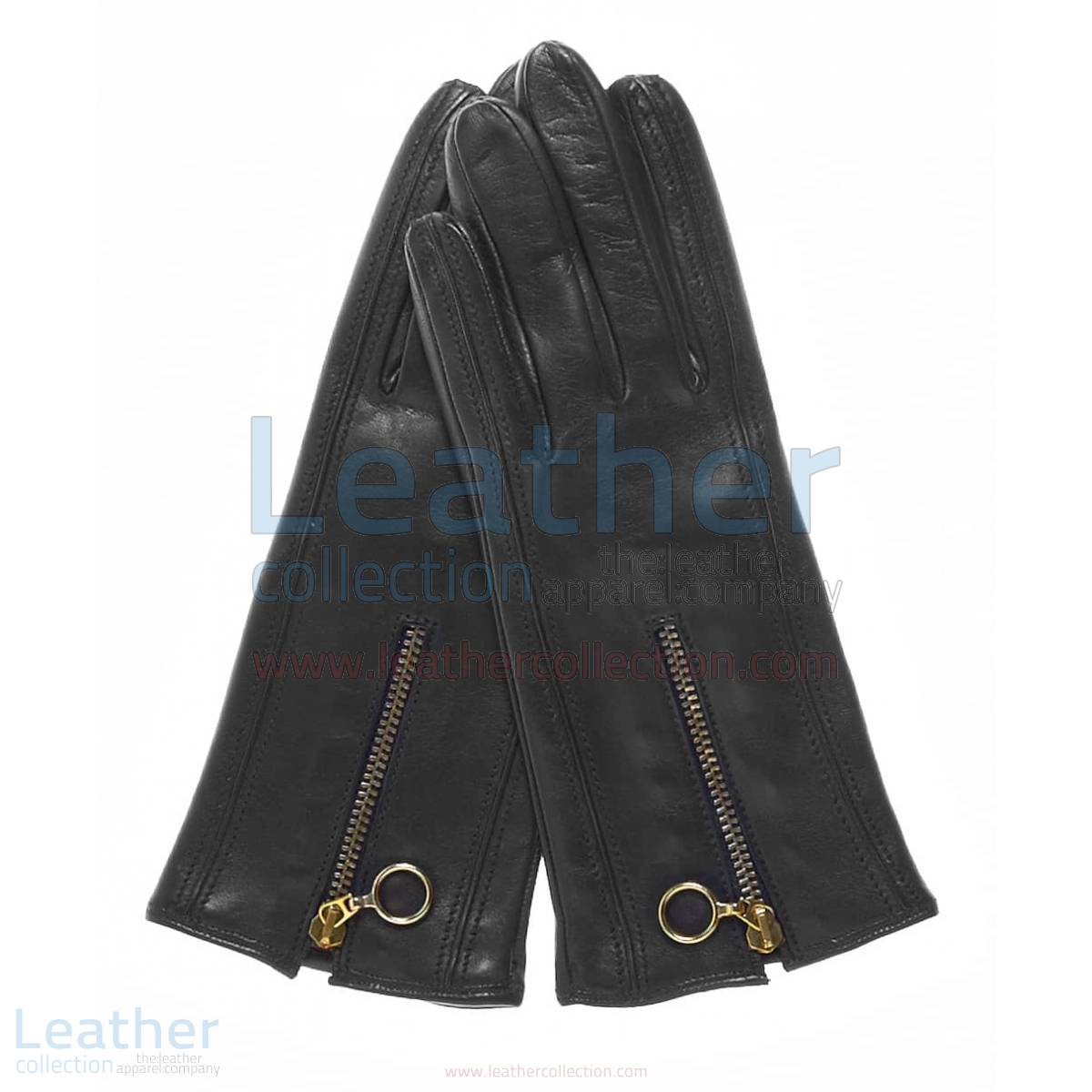 Cashmere Lined Gloves With Zippers
