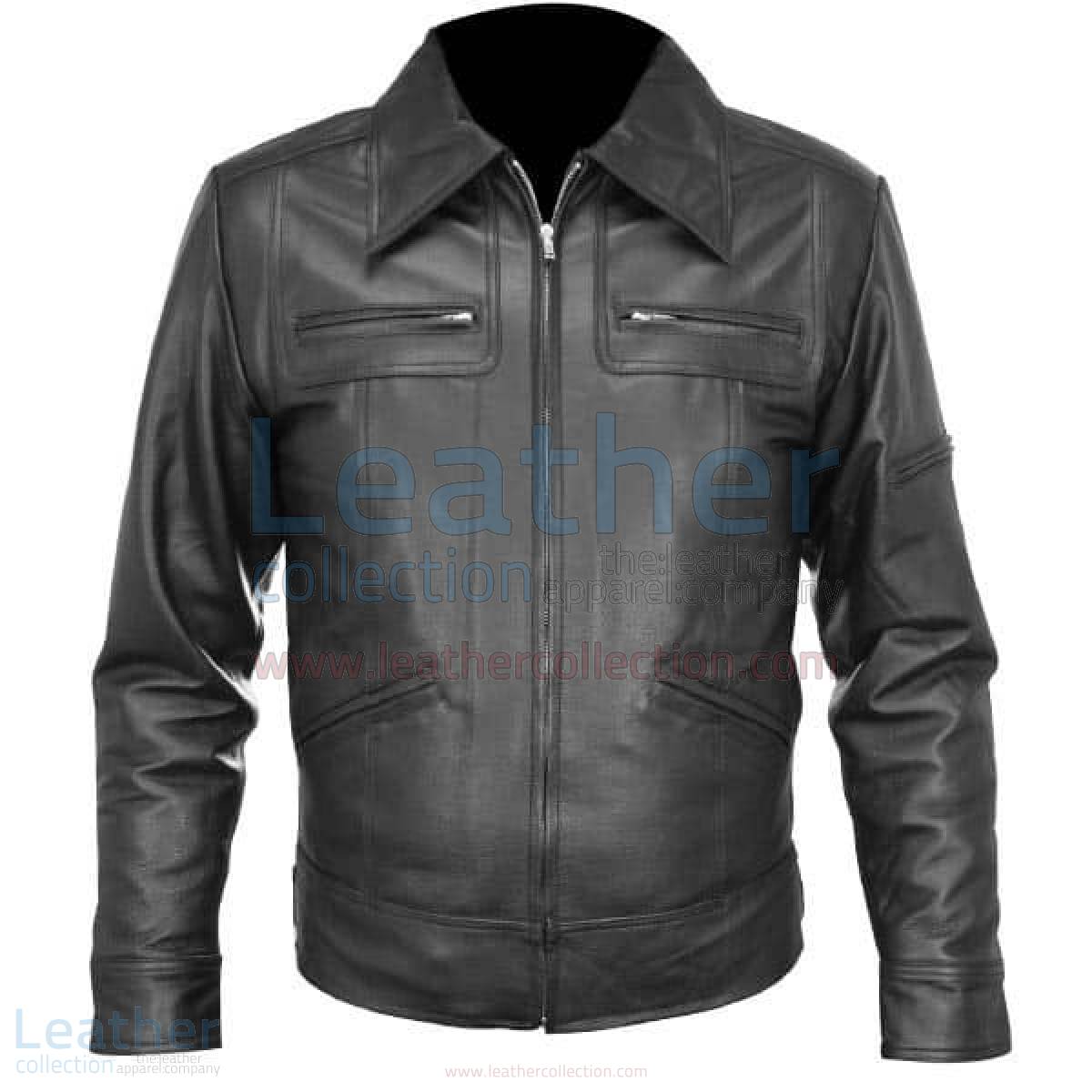 leather jacket black shirt