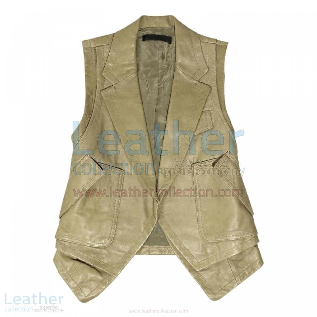 Fashion Leather Vest Coat