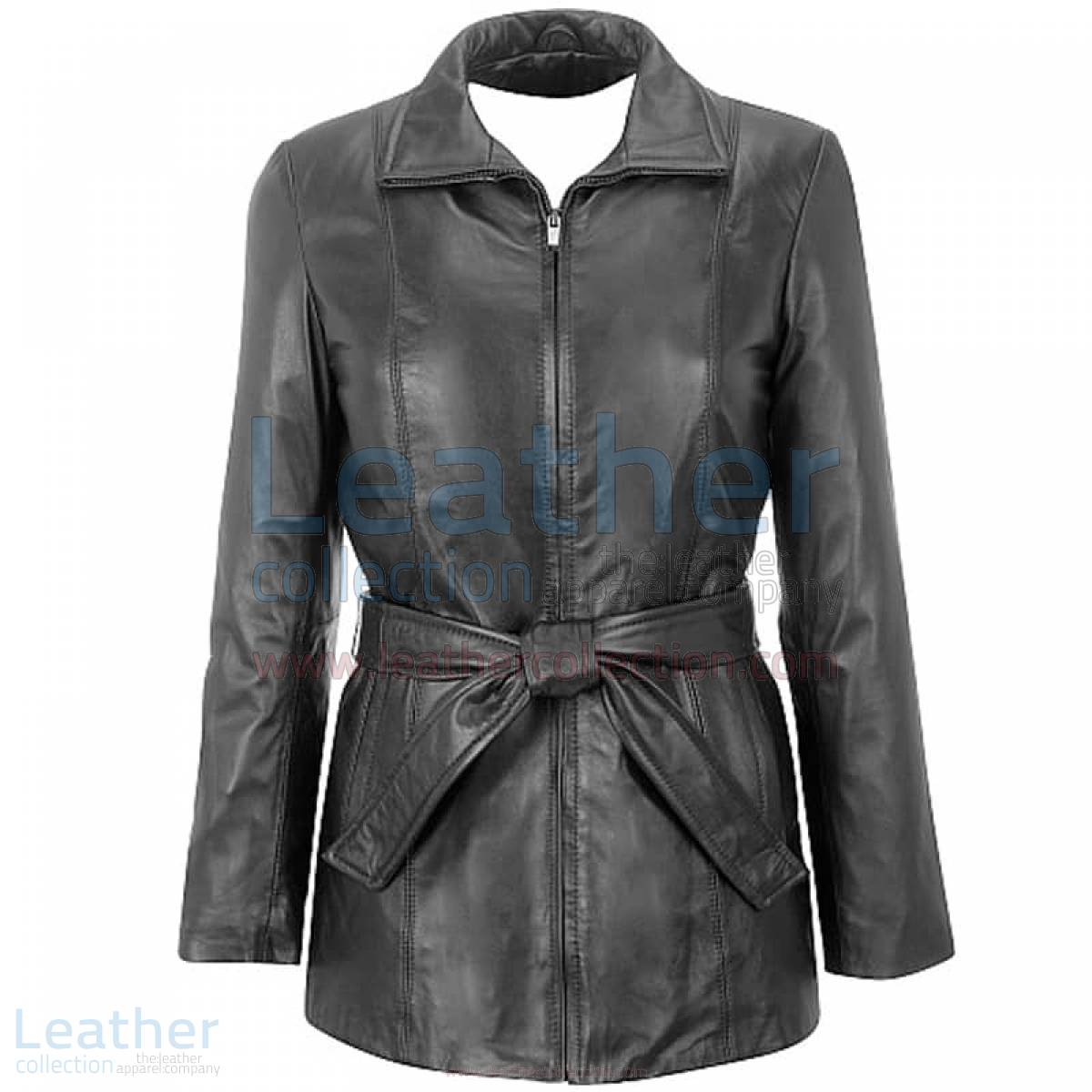 Lambskin Belted Hipster Coat