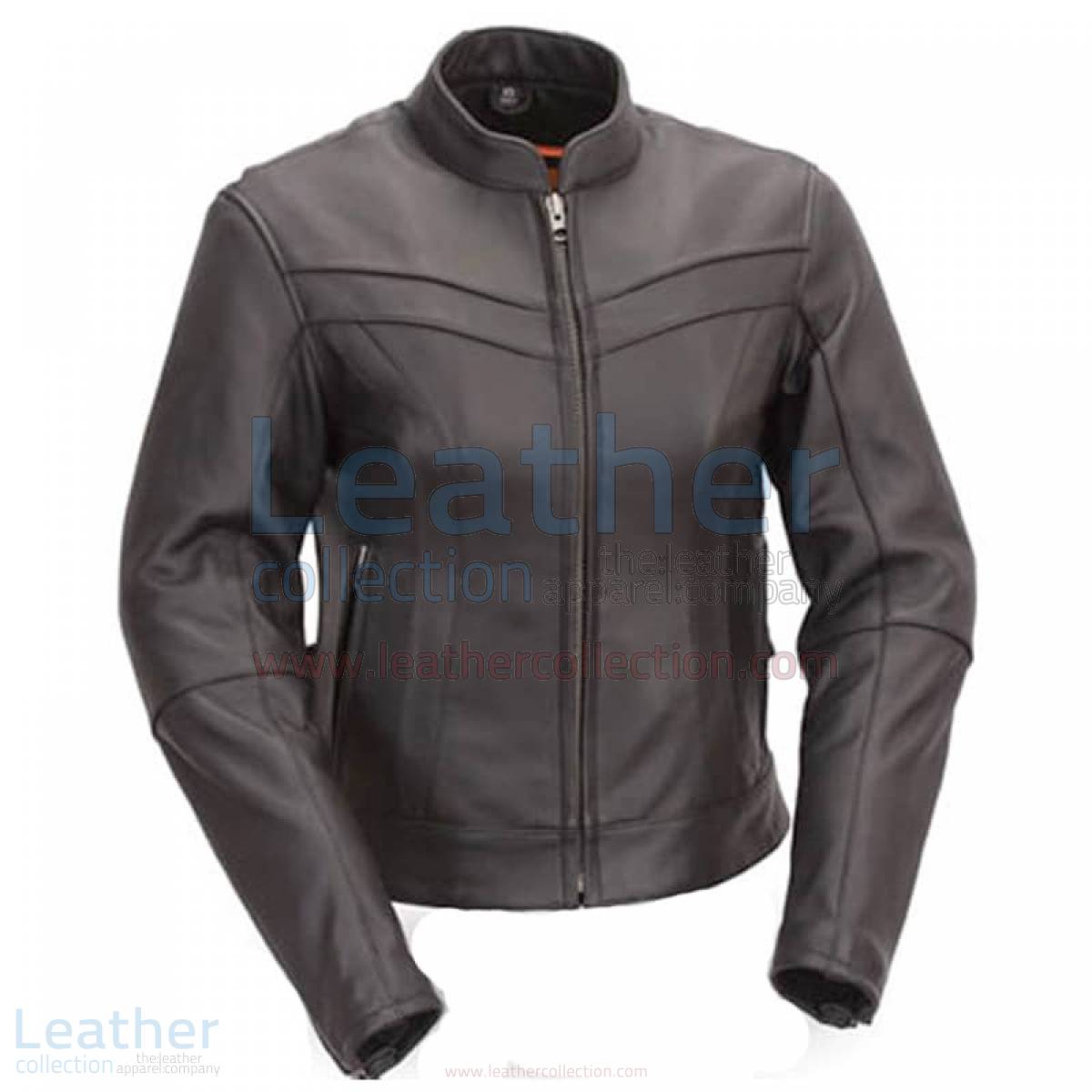 Motorcycle Touring Mandarin Collar Leather Jacket