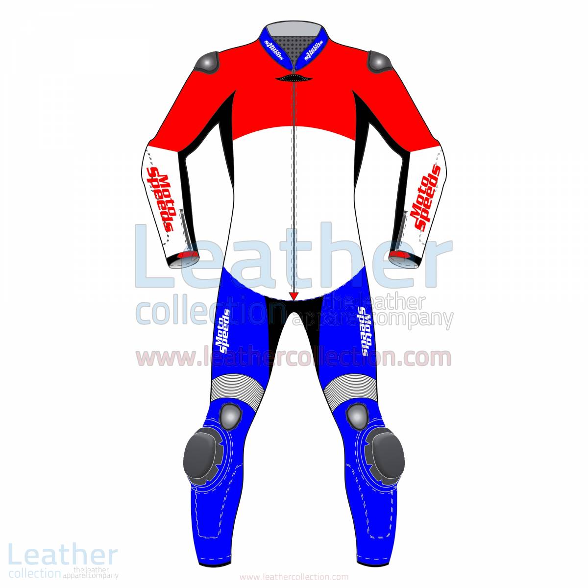 Netherlands Rounded Flag Leather Moto Suit