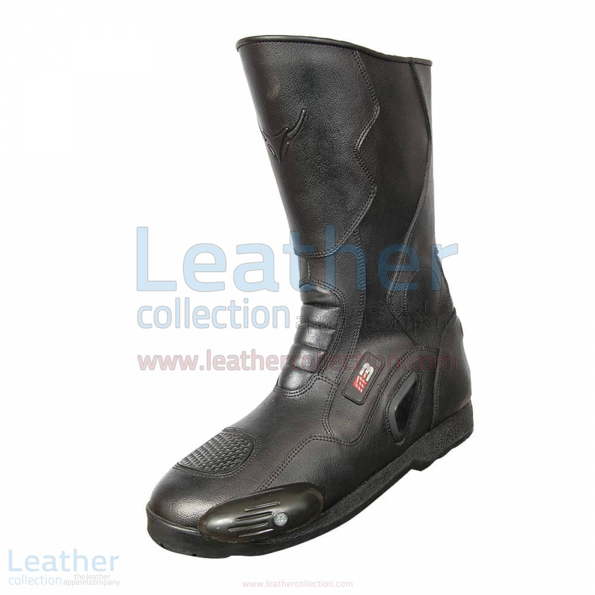 Snake Leather Moto Boots