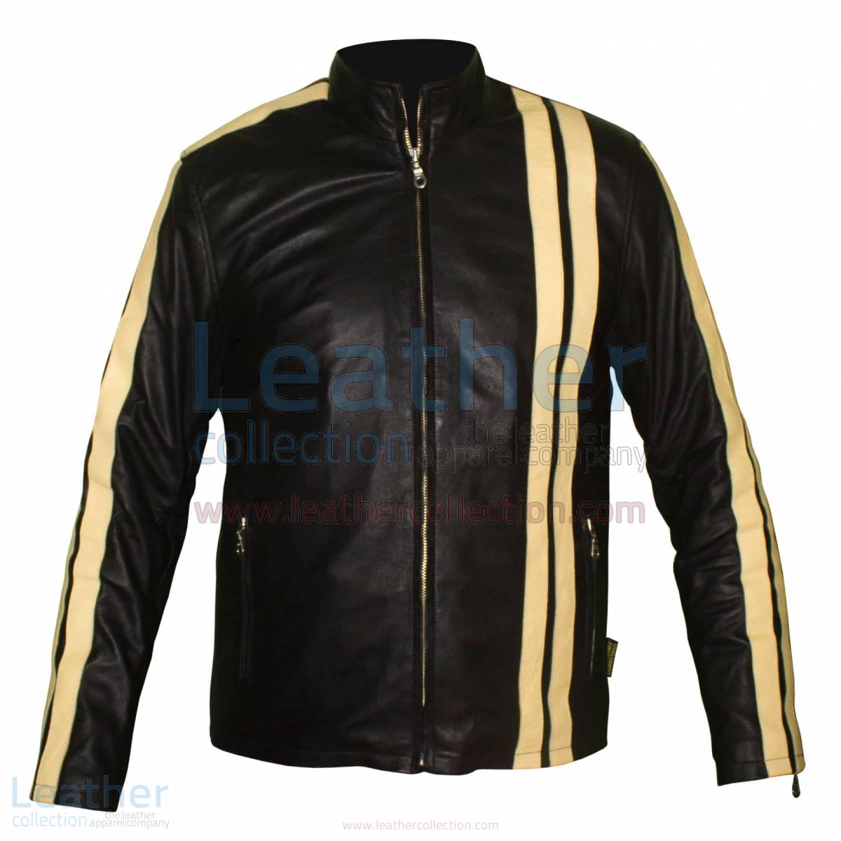 Vertical Stripe Jacket of Leather