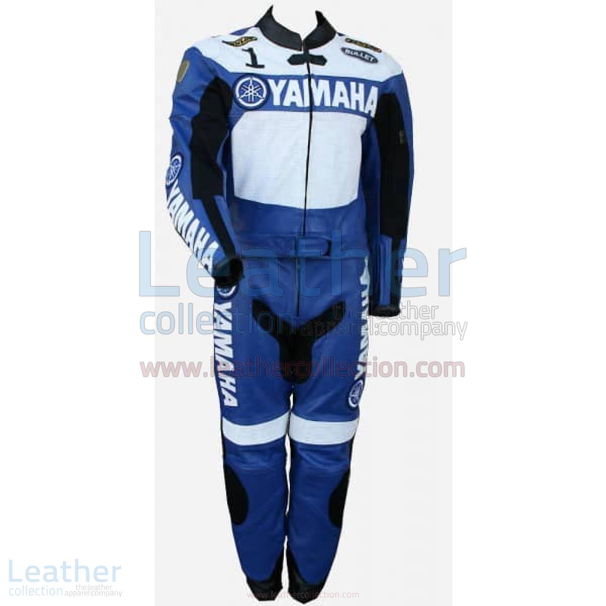Yamaha Racing Leather Suit Blue/White