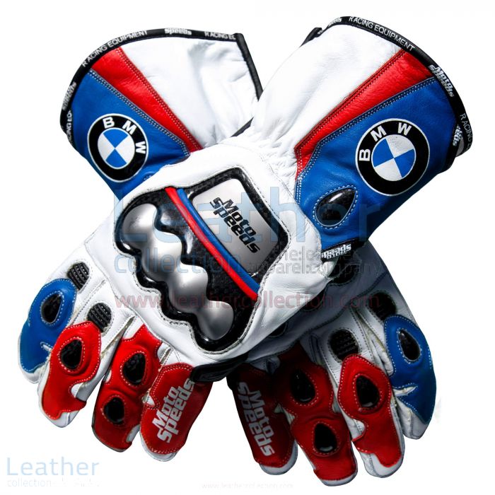 BMW Leather Motorcycle Gloves upper view