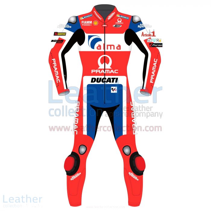 Danilo Petrucci Ducati Traje Cuero MotoGP 2018 Vista Frontal