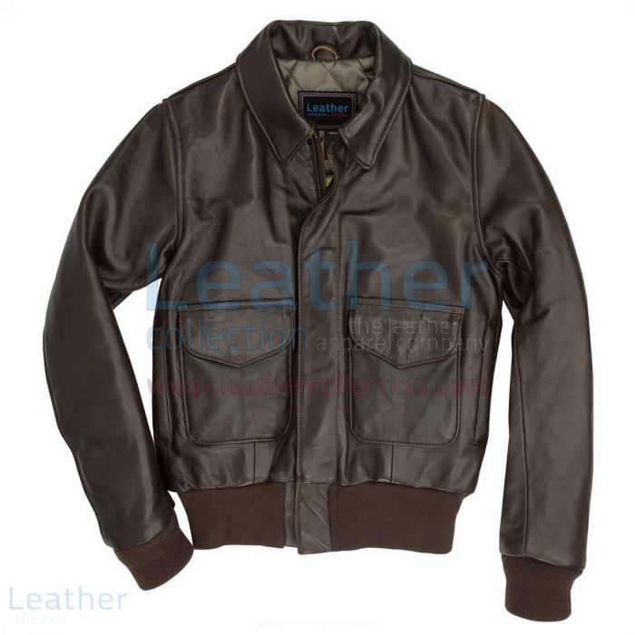 Flight Leather Bomber Jacket For Women front view