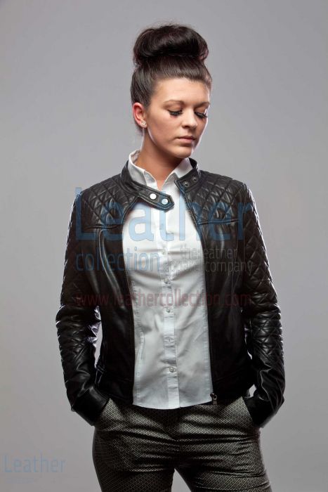 Little Miss Leather Jacket for Women open front view
