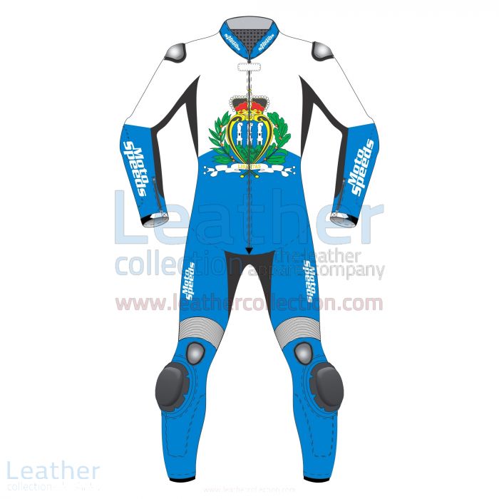 San Marino Flag Motorcycle Leathers front view