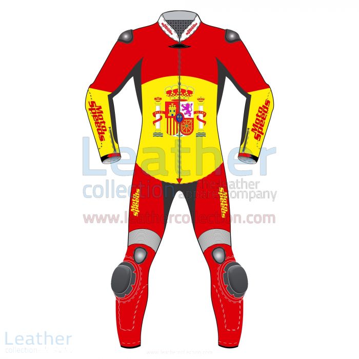 Race Suit Spain Rounded Flag Front View