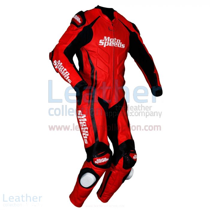 Tyro Leather Motorcycle Suit side front view