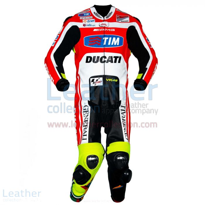 Valentino Rossi Ducati MotoGP 2011 Leathers front view