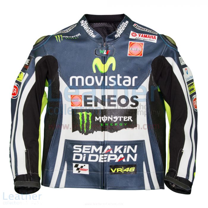 Valentino Rossi Movistar Yamaha M1 Leather Jacket front view