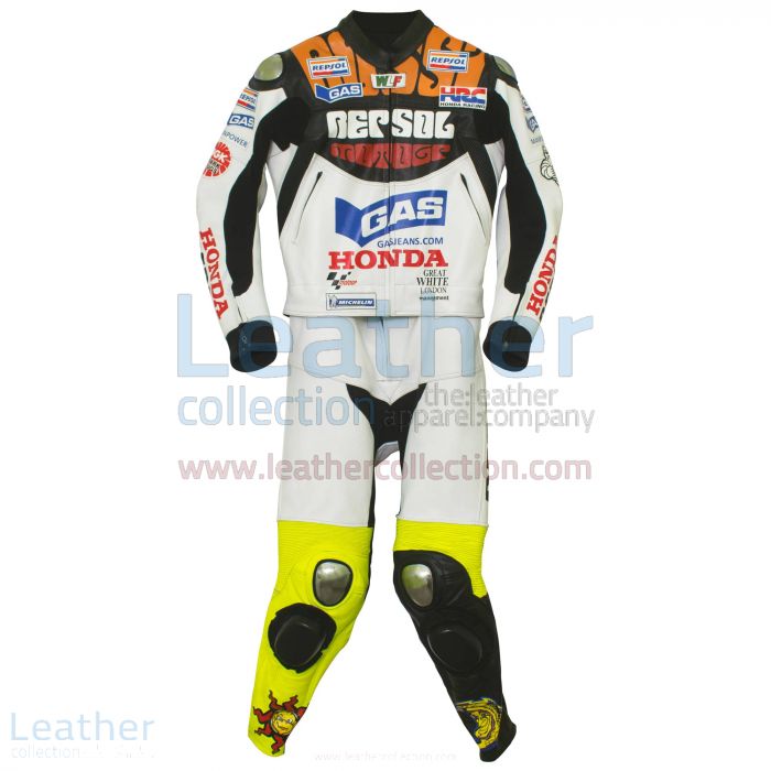 Valentino Rossi Motociclismo Repsol Honda MotoGP 2003 Suit 2 Piece front view