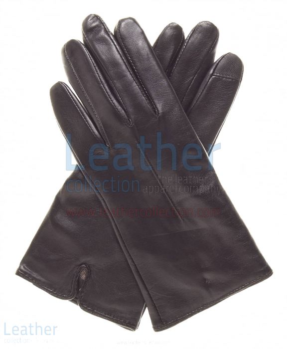 Wool Lined Ladies Brown Leather Gloves